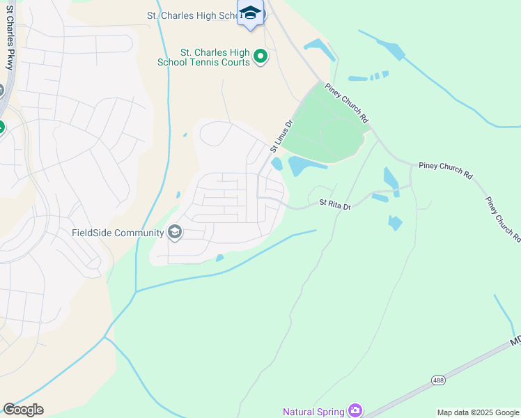 map of restaurants, bars, coffee shops, grocery stores, and more near 11867 Saint Linus Drive in Waldorf