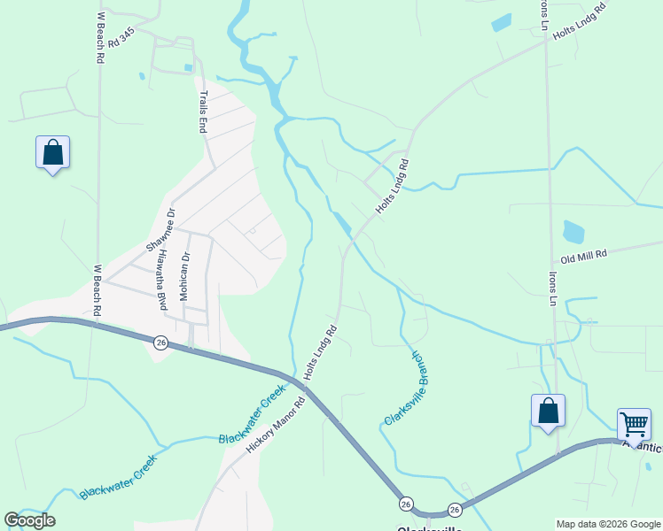 map of restaurants, bars, coffee shops, grocery stores, and more near 30944 Holts Landing Rd in Dagsboro