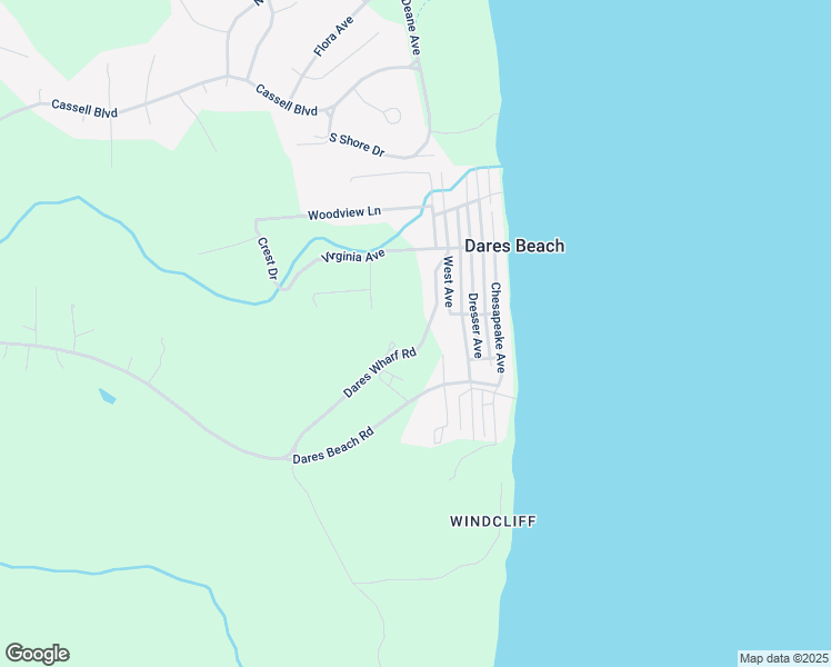 map of restaurants, bars, coffee shops, grocery stores, and more near 140 Dares Wharf Road in Prince Frederick