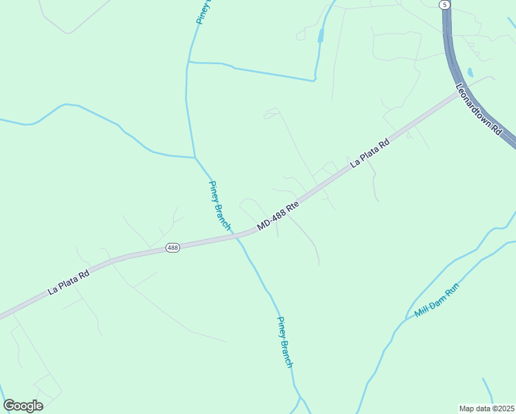 map of restaurants, bars, coffee shops, grocery stores, and more near 12674 La Plata Road in Waldorf