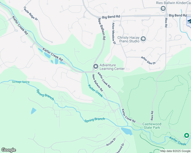 map of restaurants, bars, coffee shops, grocery stores, and more near 908 New Ballwin Road in Ballwin