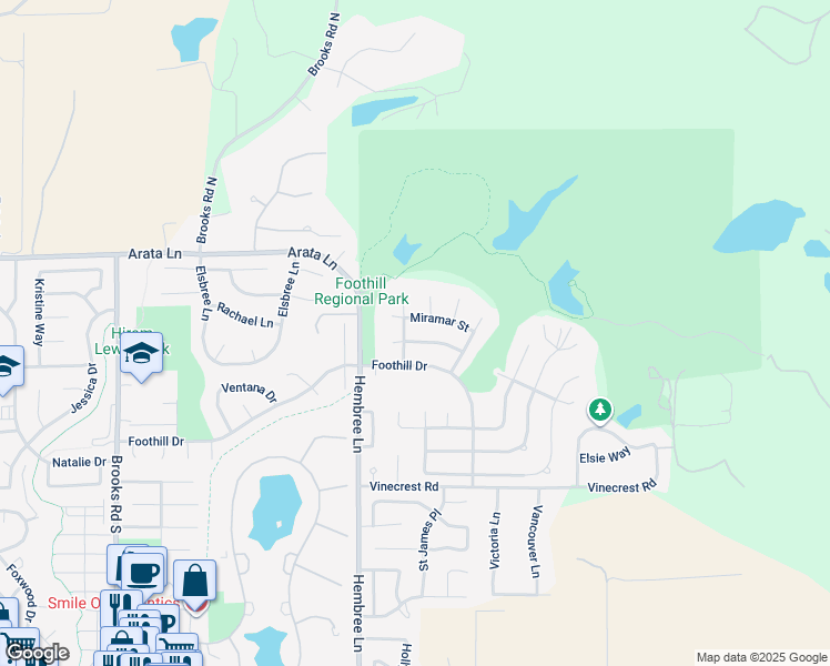 map of restaurants, bars, coffee shops, grocery stores, and more near 1014 Foothill Drive in Windsor