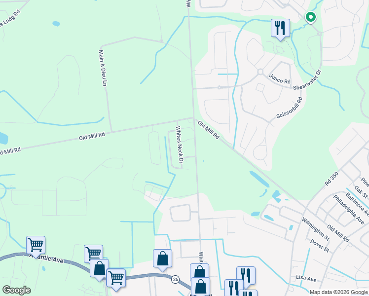 map of restaurants, bars, coffee shops, grocery stores, and more near 35920 Venture Lane in Ocean View