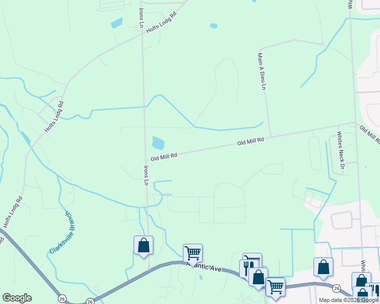 map of restaurants, bars, coffee shops, grocery stores, and more near 35196 Old Mill Rd in Dagsboro