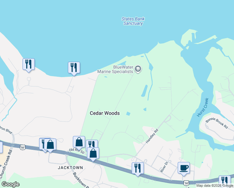 map of restaurants, bars, coffee shops, grocery stores, and more near 5450 Moose Lodge Road in Cambridge