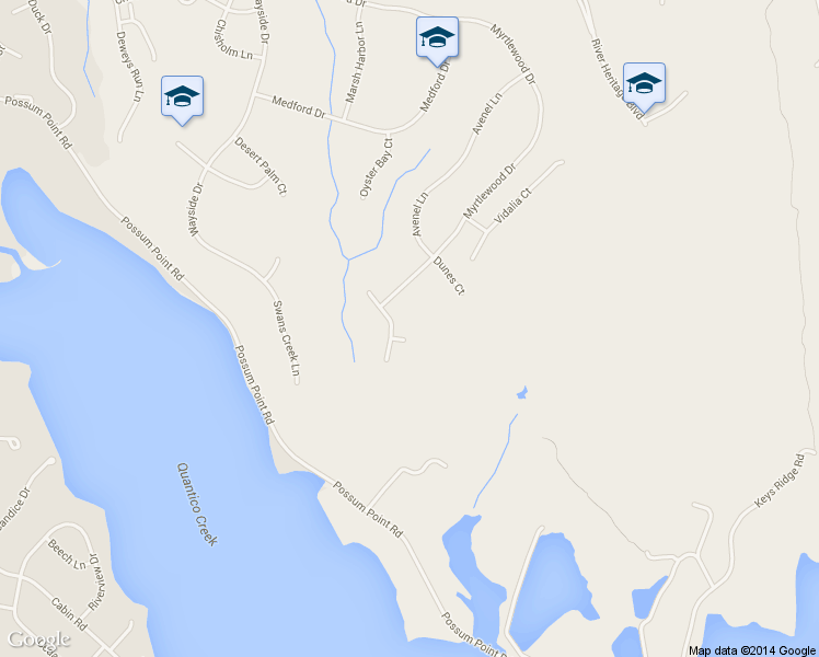 map of restaurants, bars, coffee shops, grocery stores, and more near 2804 Piper Glenn Court in Dumfries