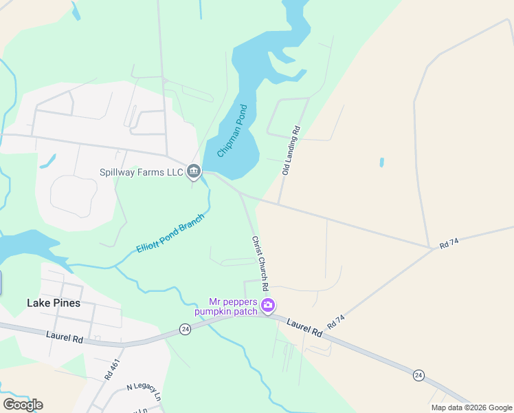 map of restaurants, bars, coffee shops, grocery stores, and more near 12226 Chipmans Pond Road in Laurel