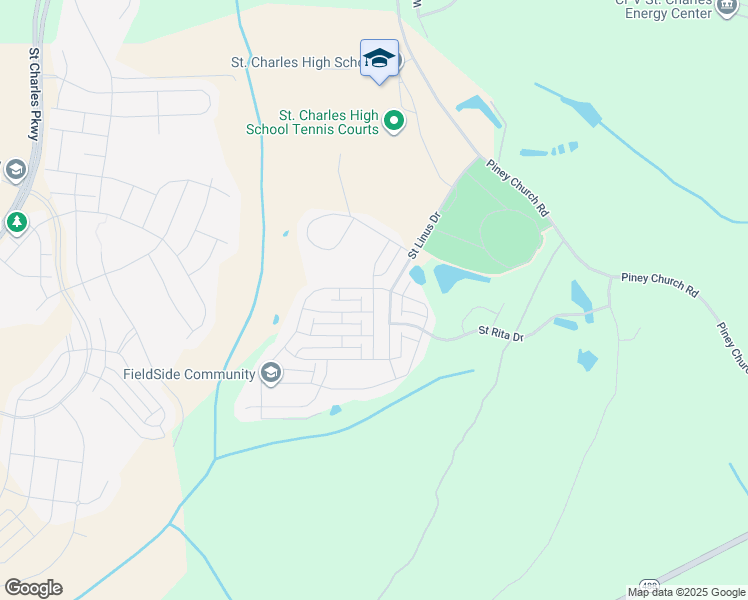 map of restaurants, bars, coffee shops, grocery stores, and more near Nationals Lane in Waldorf