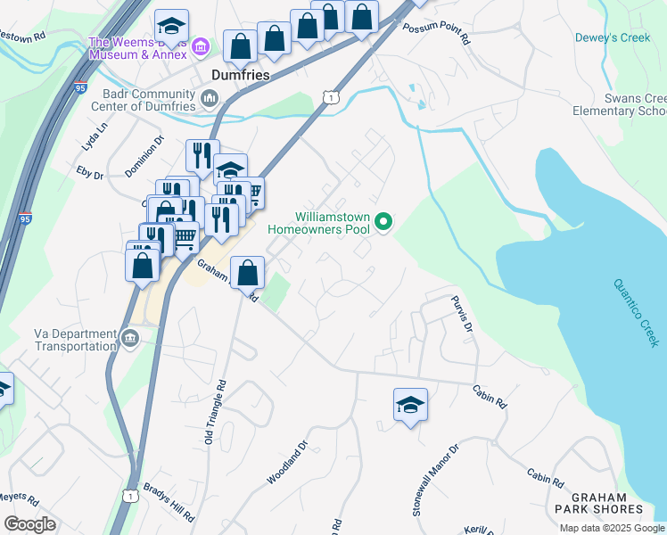 map of restaurants, bars, coffee shops, grocery stores, and more near 3671 Masthead Trail in Triangle
