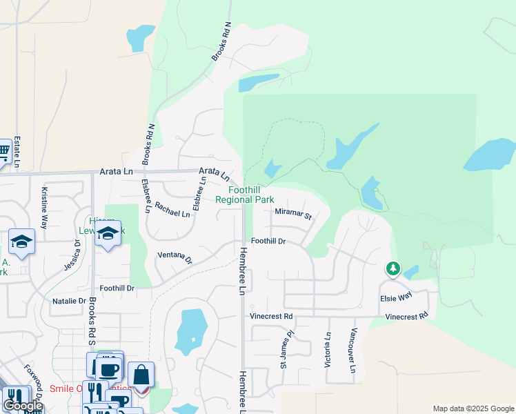 map of restaurants, bars, coffee shops, grocery stores, and more near 690 Miramar Court in Windsor