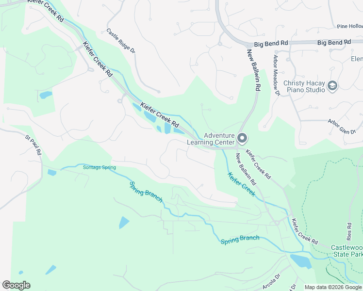 map of restaurants, bars, coffee shops, grocery stores, and more near 912 Kiefer Ridge Drive in Ballwin