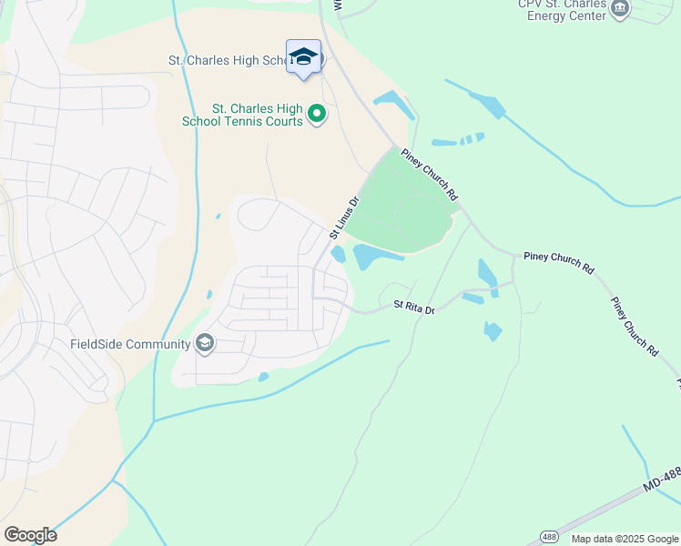 map of restaurants, bars, coffee shops, grocery stores, and more near 11932 Cooperstown Place in Waldorf