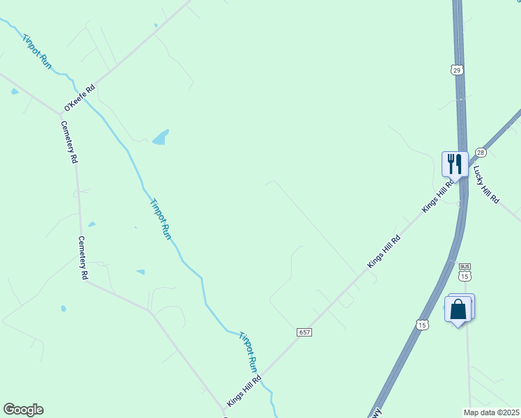 map of restaurants, bars, coffee shops, grocery stores, and more near 11405 Wahdan Farm Road in Bealeton