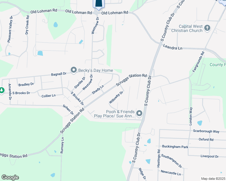 map of restaurants, bars, coffee shops, grocery stores, and more near 4913-4969 Scruggs Station Rd in Jefferson City