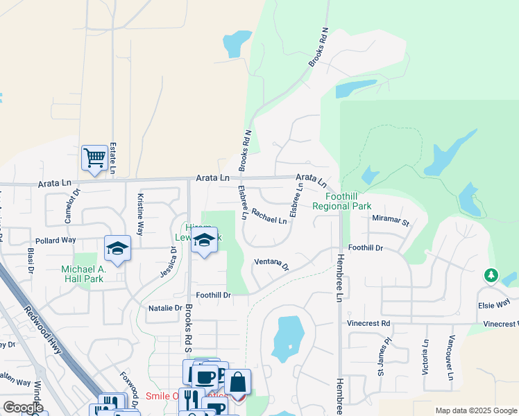 map of restaurants, bars, coffee shops, grocery stores, and more near 1122 Rachel Lane in Windsor
