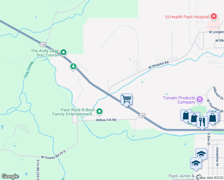 map of restaurants, bars, coffee shops, grocery stores, and more near 1710 West Main Street in Paoli