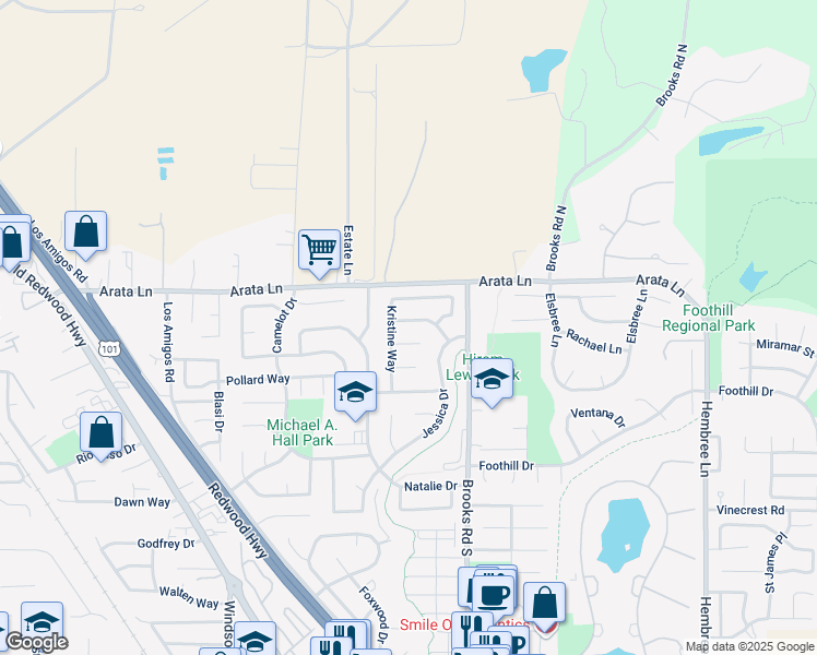 map of restaurants, bars, coffee shops, grocery stores, and more near 119 Mirna Court in Windsor