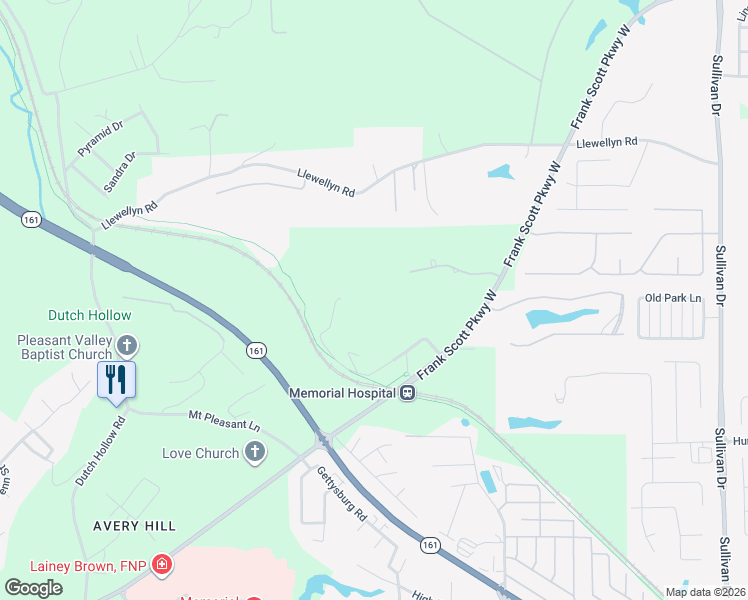 map of restaurants, bars, coffee shops, grocery stores, and more near 1958 Hawksbill Drive in Belleville