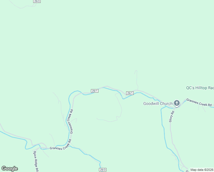 map of restaurants, bars, coffee shops, grocery stores, and more near Grannies Creek Road in Newton