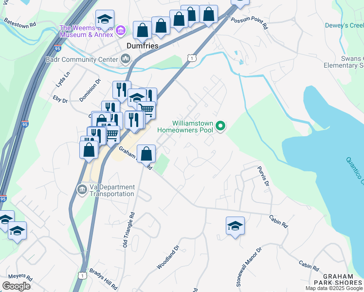 map of restaurants, bars, coffee shops, grocery stores, and more near 3707 Masthead Trail in Triangle