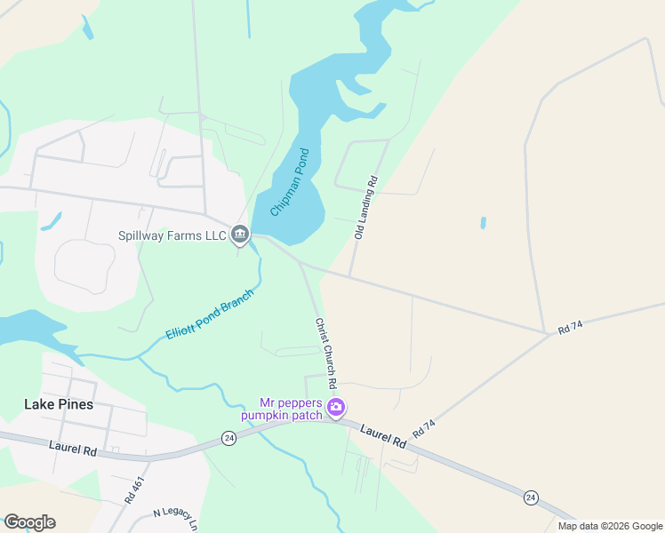 map of restaurants, bars, coffee shops, grocery stores, and more near 12226 Chipmans Pond Road in Laurel