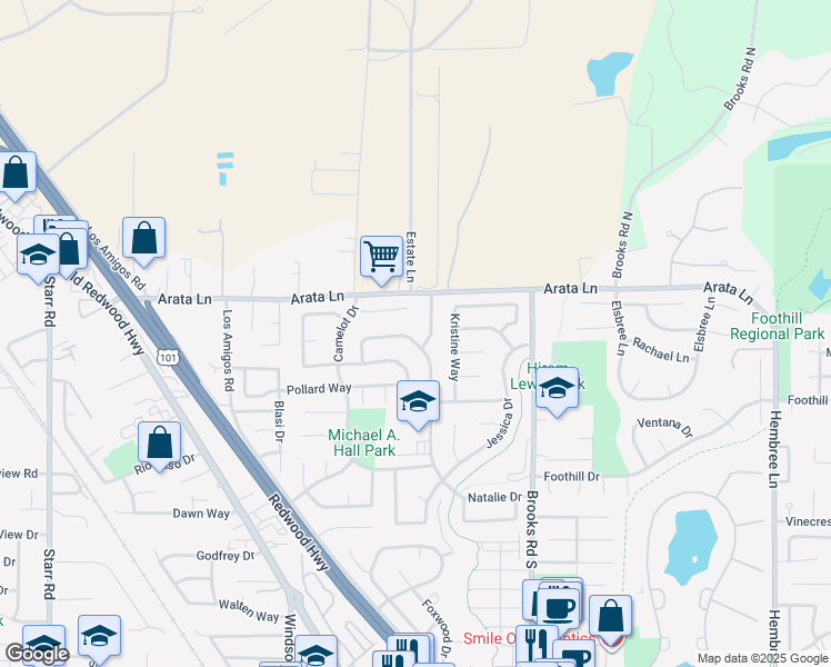 map of restaurants, bars, coffee shops, grocery stores, and more near 701 Natalie Drive in Windsor