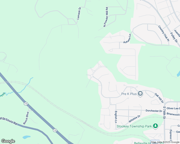 map of restaurants, bars, coffee shops, grocery stores, and more near 2 Kings Pointe in Belleville