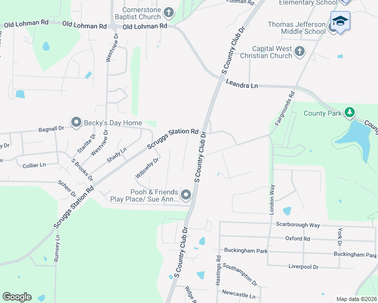 map of restaurants, bars, coffee shops, grocery stores, and more near 1619 Chaddsford Drive in Jefferson City