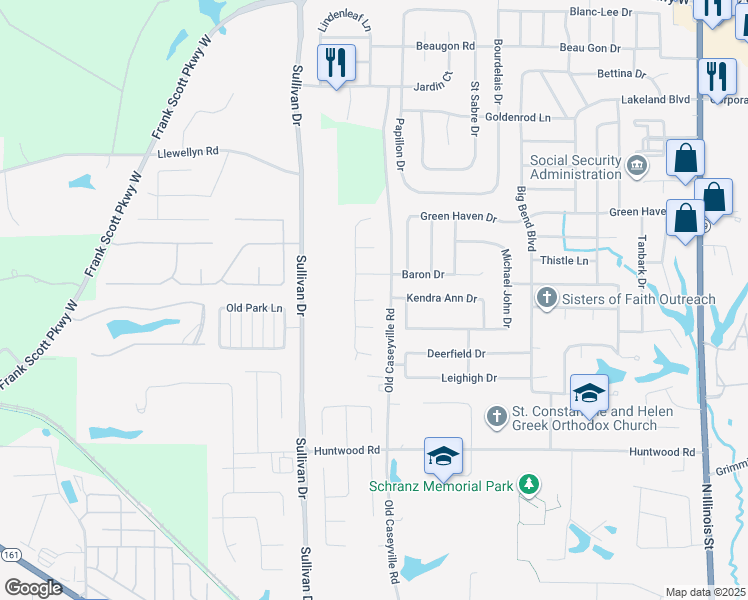 map of restaurants, bars, coffee shops, grocery stores, and more near Throughbred Court in Swansea