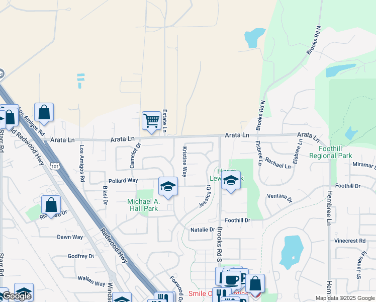 map of restaurants, bars, coffee shops, grocery stores, and more near 119 Mirna Court in Windsor