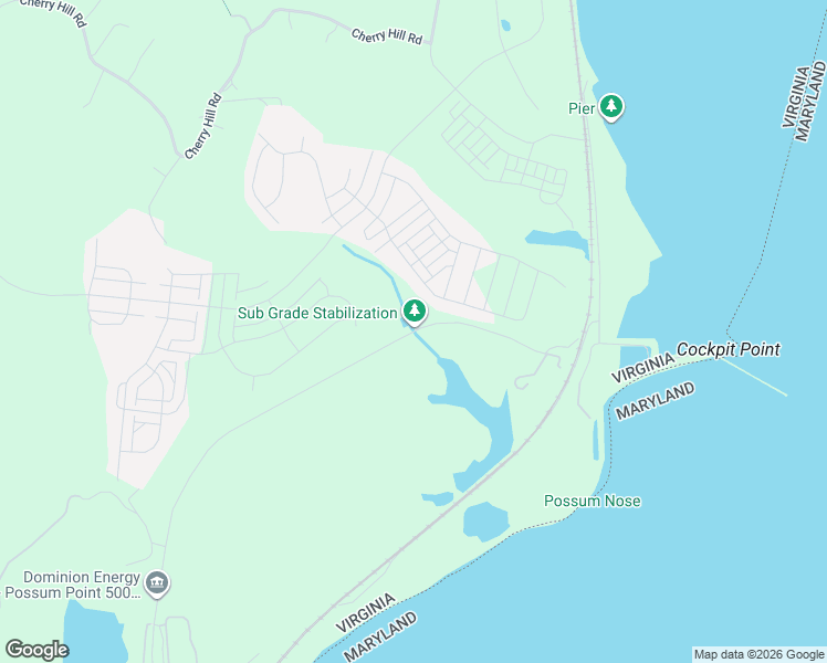 map of restaurants, bars, coffee shops, grocery stores, and more near 18084 Cockpit Point Road in Dumfries