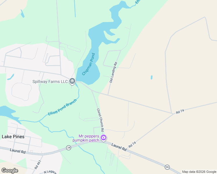map of restaurants, bars, coffee shops, grocery stores, and more near 30948 Old Landing Road in Laurel