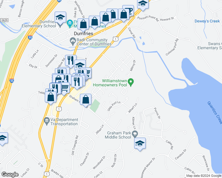 map of restaurants, bars, coffee shops, grocery stores, and more near 3704 Masthead Trail in Triangle
