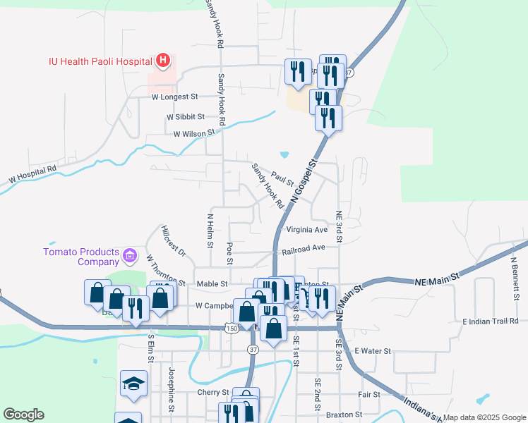 map of restaurants, bars, coffee shops, grocery stores, and more near 22 Country Place in Paoli