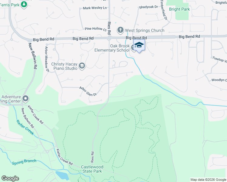 map of restaurants, bars, coffee shops, grocery stores, and more near 267 Arbors At Bridle Path in Wildwood