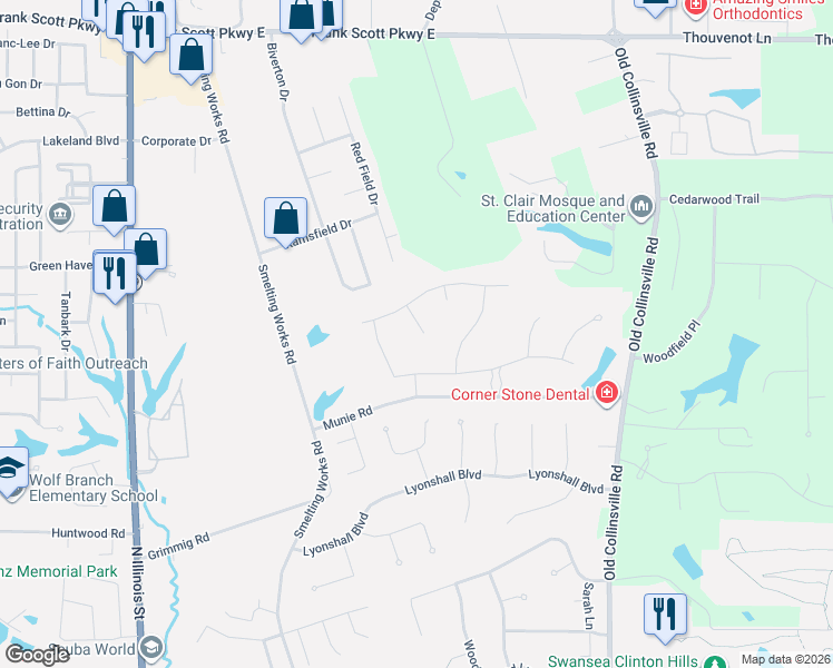 map of restaurants, bars, coffee shops, grocery stores, and more near 4209 Cassatt Court in Swansea