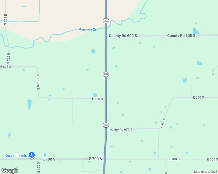 map of restaurants, bars, coffee shops, grocery stores, and more near Highway 257 in Montgomery