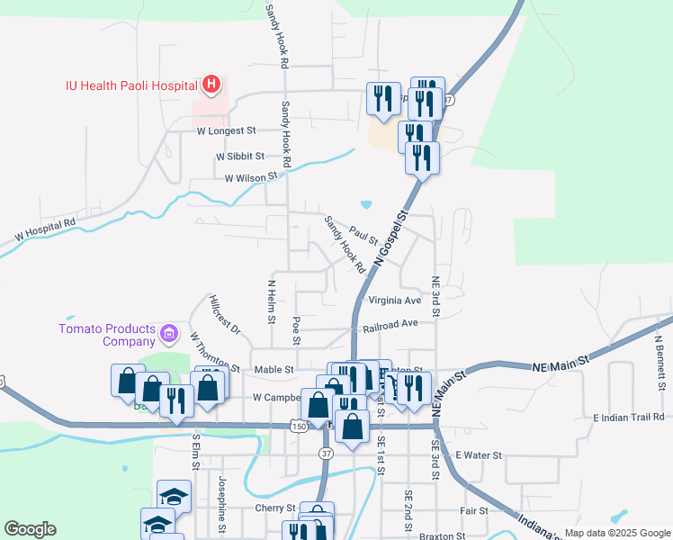 map of restaurants, bars, coffee shops, grocery stores, and more near 22 Country Place in Paoli