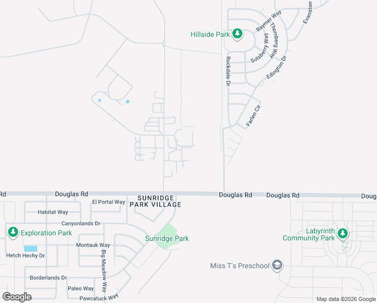 map of restaurants, bars, coffee shops, grocery stores, and more near 11505 Douglas Road in Rancho Cordova