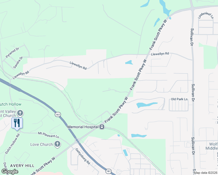 map of restaurants, bars, coffee shops, grocery stores, and more near 1951 Hawksbill Drive in Belleville