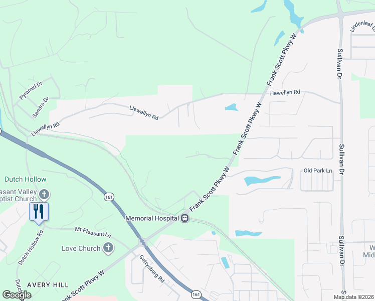 map of restaurants, bars, coffee shops, grocery stores, and more near 1951 Hawksbill Drive in Belleville
