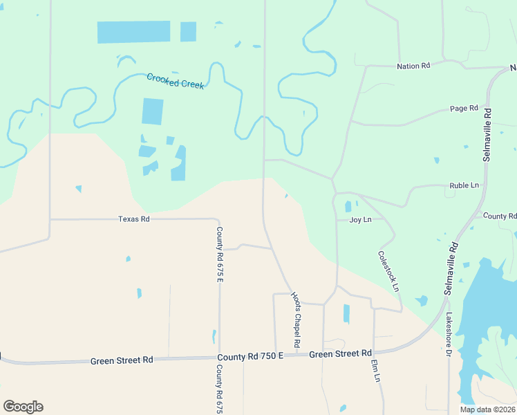 map of restaurants, bars, coffee shops, grocery stores, and more near County Road 700 East in Odin