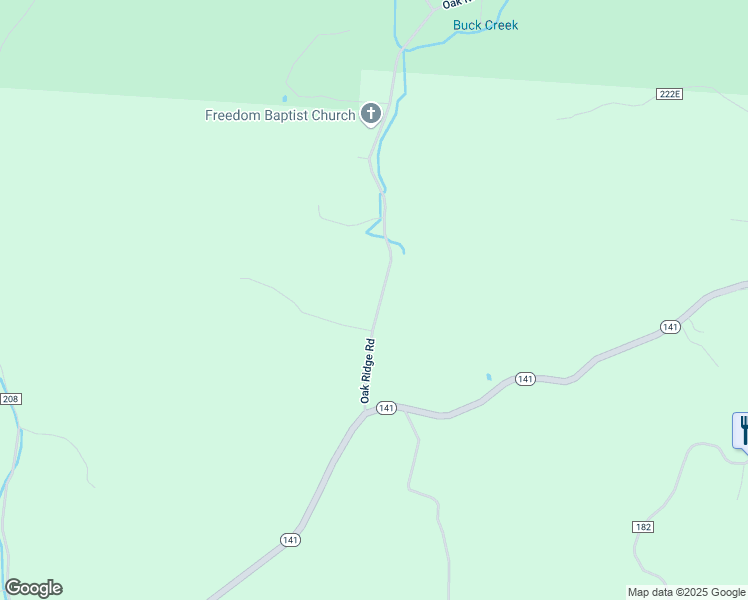 map of restaurants, bars, coffee shops, grocery stores, and more near 263 County Road 5 in Kitts Hill