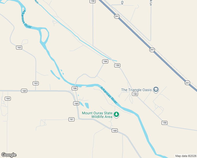 map of restaurants, bars, coffee shops, grocery stores, and more near 8975 County Road 166 in Salida