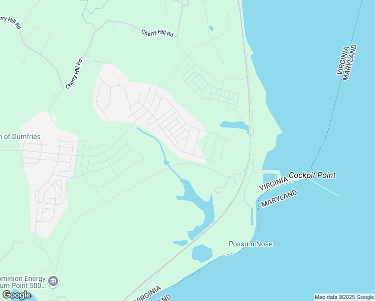 map of restaurants, bars, coffee shops, grocery stores, and more near 18177 Moss Garden Road in Dumfries