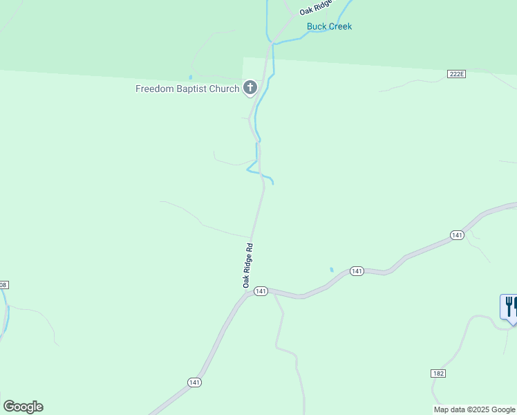 map of restaurants, bars, coffee shops, grocery stores, and more near 263 County Road 5 in Kitts Hill