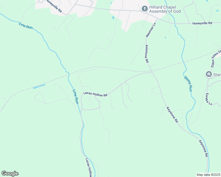 map of restaurants, bars, coffee shops, grocery stores, and more near 101 Good Lane in Stanley