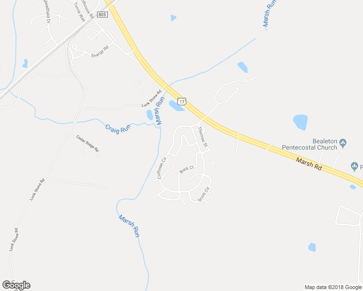 map of restaurants, bars, coffee shops, grocery stores, and more near 6134 Marsh Run Drive in Bealeton