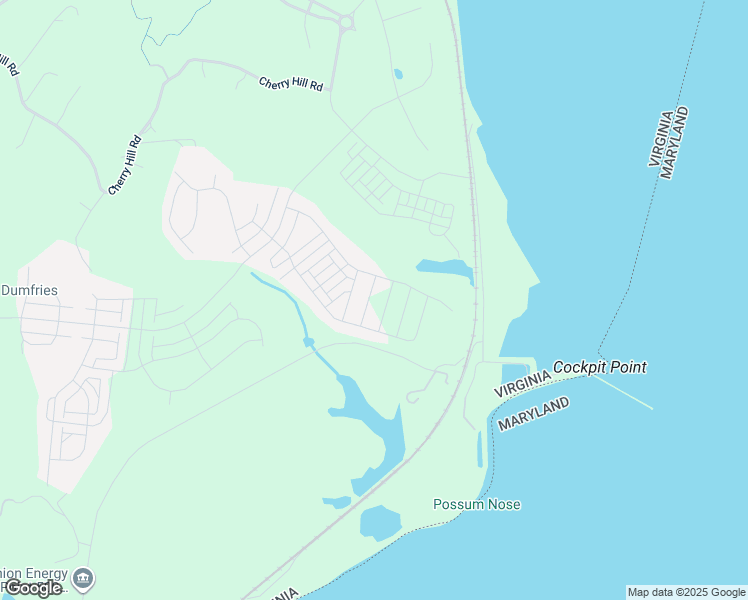 map of restaurants, bars, coffee shops, grocery stores, and more near 1703 Beech Leaf Street in Dumfries