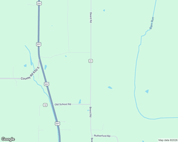map of restaurants, bars, coffee shops, grocery stores, and more near 4607 Beard Road in Loogootee
